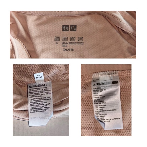 Uniqlo Women's AIRism full-zip hoodie XXL Pink UV Protection - Picture 3 of 4